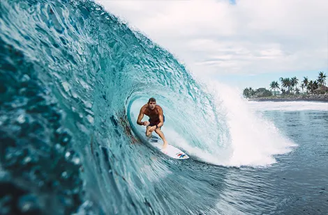 Mick Fanning getting barrelled