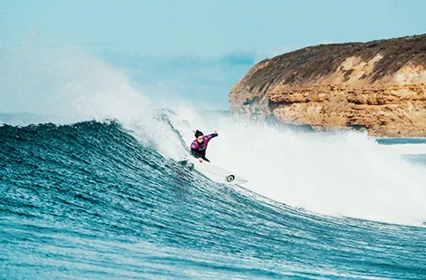Tyler Wright surfing for Rip Curl